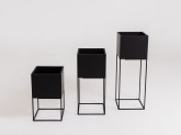 Donica PALMUS METAL 80x35x35 - czarny
