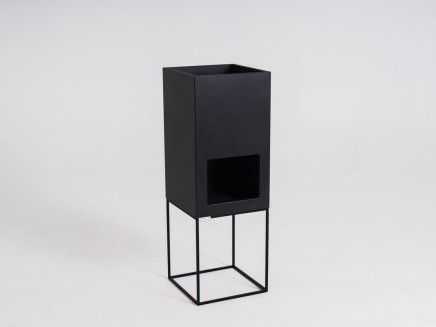 Flowerpot PALMUS HIDE 100x35x35 - black