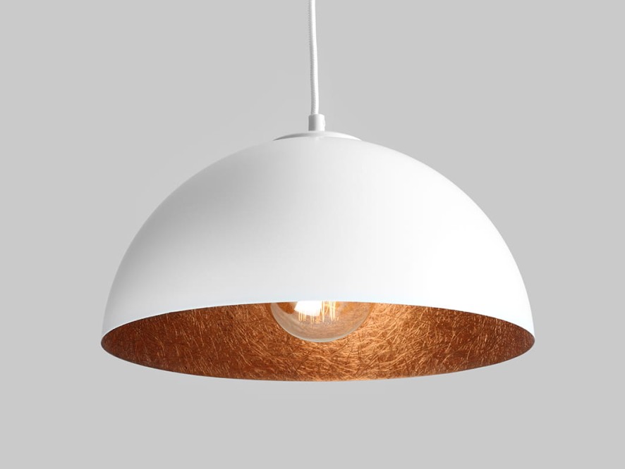 Lampa wisząca LORD 35 - miedziano-biały