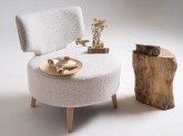 Fotel FLIPPIN -  boucle(as02), naturalny
