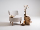 Fotel FLIPPIN -  boucle(as02), naturalny