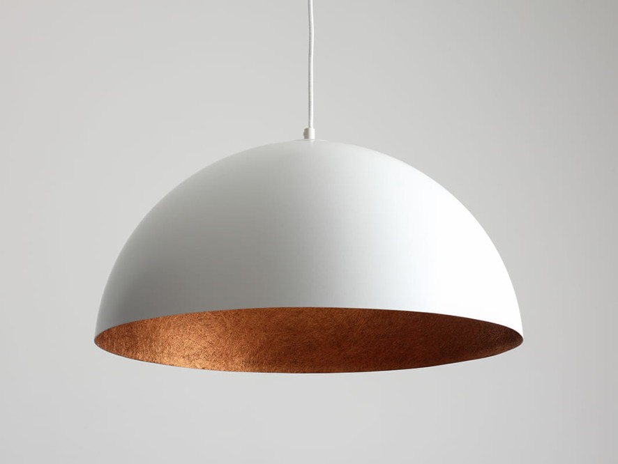 Lampa wisząca LORD 50 - miedziano-biały