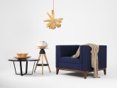 Fotel by-TOM -  atramentowy(et80), orzech