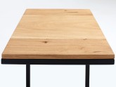Stolik LUPE SOLID WOOD 30 - dąb, czarny