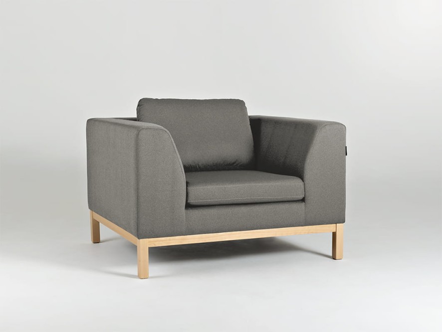 Fotel AMBIENT WOOD - kwarc(ml84), naturalny