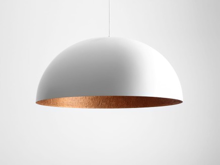 Lampa wisząca LORD 90 - miedziano-biały