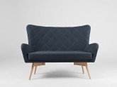 Sofa KARRO 2 os. -  głębia oceanu(et37), naturalny