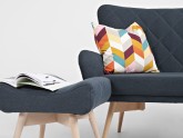 Sofa KARRO 2 os. -  głębia oceanu(et37), naturalny