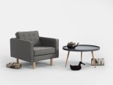 Fotel TOPIC WOOD - stalowy(et91), naturalny