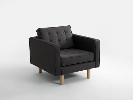Fotel TOPIC WOOD - karbon (et95) naturalny
