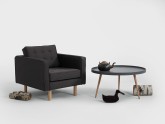 Fotel TOPIC WOOD - karbon(et95), naturalny