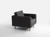 Fotel TOPIC WOOD - karbon(et95), naturalny
