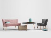 Sofa HARRY 2 os. - szary bez(rv96), naturalny