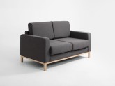Sofa SCANDIC 2 os. rozkł. - karbon(et95), naturalny