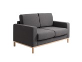 Sofa SCANDIC 2 os. rozkł. - karbon(et95), naturalny