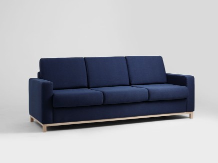 Sofa 3-osobowa z funkcją spania SCANDIC - atramentowy (et80) naturalny