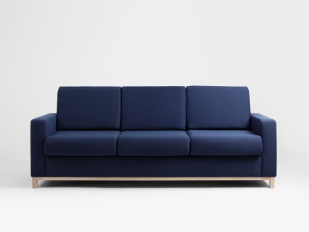 Sofa 3-osobowa z funkcją spania SCANDIC - atramentowy (et80) naturalny