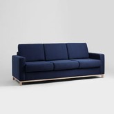 Sofa SCANDIC 3 os. rozkł. - atramentowy(et80), naturalny