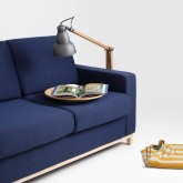 Sofa SCANDIC 3 os. rozkł. - atramentowy(et80), naturalny