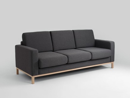 Sofa 3-osobowa z funkcją spania SCANDIC - karbon (et95) naturalny