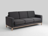 Sofa SCANDIC 3 os. - karbon(et95), naturalny
