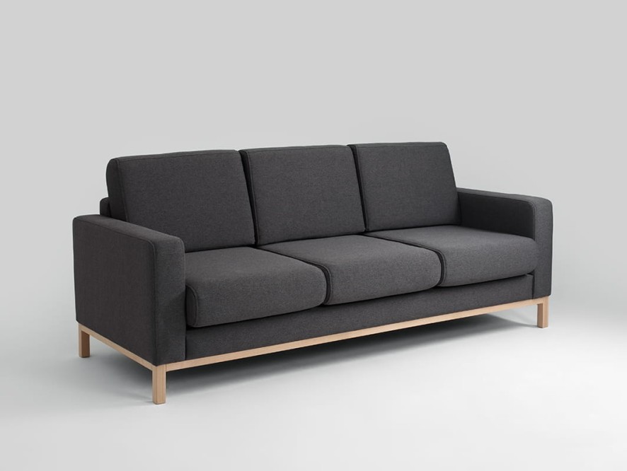 Sofa SCANDIC 3 os. - karbon(et95), naturalny