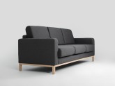 Sofa SCANDIC 3 os. - karbon(et95), naturalny