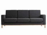 Sofa SCANDIC 3 os. - karbon(et95), naturalny