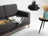 Sofa SCANDIC 3 os. - karbon(et95), naturalny