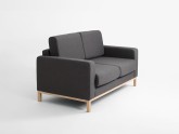 Sofa SCANDIC 2 os. - karbon(et95), naturalny