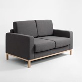 Sofa SCANDIC 2 os. - karbon(et95), naturalny