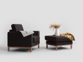 Puf SCANDIC - karbon(et95), naturalny