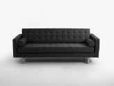 Sofa TOPIC WOOD 3 os. rozkł. - karbon(et95), naturalny