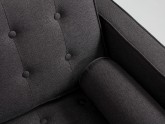 Sofa TOPIC WOOD 3 os. rozkł. - karbon(et95), naturalny
