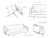 Sofa TOPIC WOOD 3 os. rozkł. - karbon(et95), naturalny