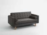 Sofa TOPIC WOOD 2 os. - stalowy(et91), naturalny