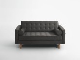 Sofa TOPIC WOOD 2 os. - stalowy(et91), naturalny