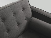 Sofa TOPIC WOOD 2 os. - stalowy(et91), naturalny