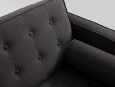 Sofa TOPIC WOOD 2 os. - karbon(et95), naturalny
