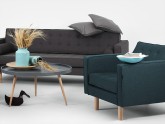 Sofa TOPIC WOOD 3 os. - stalowy(et91), naturalny