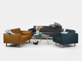 Sofa TOPIC WOOD 3 os. - stalowy(et91), naturalny