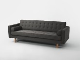 Sofa TOPIC WOOD 3 os. - stalowy(et91), naturalny