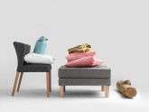 Puf TOPIC WOOD 75 - stalowy(et91), naturalny