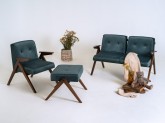Sofa VINC 2 os. - borówka amerykańska(rv87), orzech