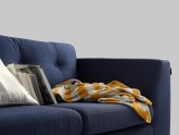 Sofa WILLY 2 os. - atramentowy(et80), naturalny