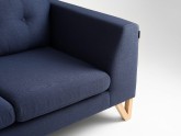 Sofa WILLY 2 os. - atramentowy(et80), naturalny