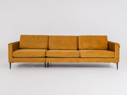 Sofa 4-osobowa VERGAN - marakuja (rv41) czarny