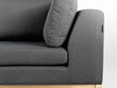 Sofa AMBIENT WOOD 3 os. - bazalt(ml98), naturalny