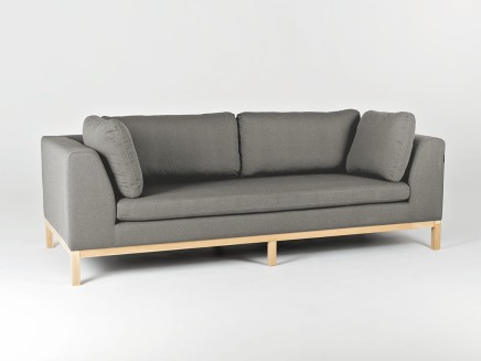 Sofa 3-osobowa z funkcją spania AMBIENT WOOD - kwarc (ml84) naturalny