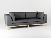 Sofa AMBIENT WOOD 3 os. rozkł. - bazalt(ml98), naturalny